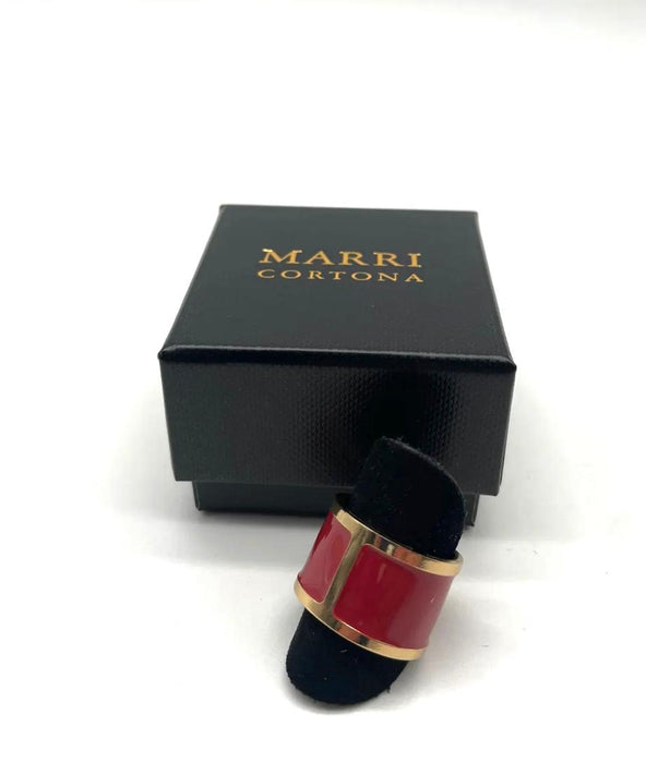'Marsala' enamel ring