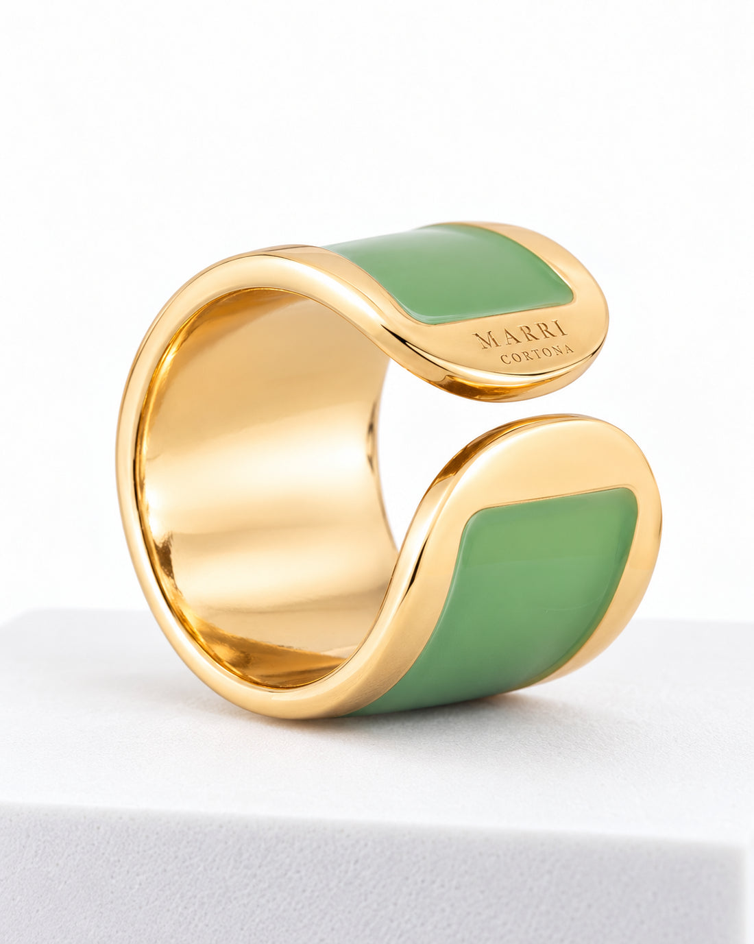 Anillo esmaltado 'Menta'