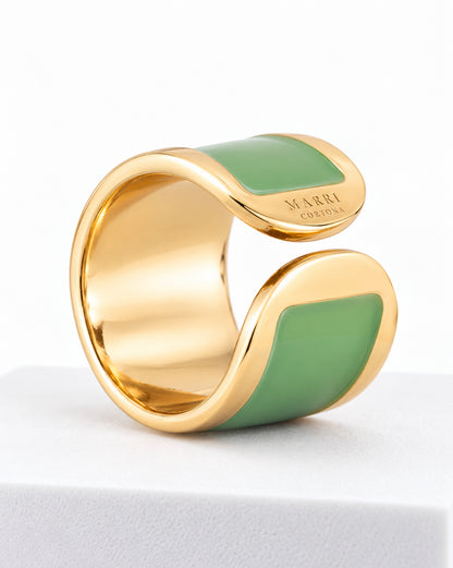 Anillo esmaltado 'Menta'
