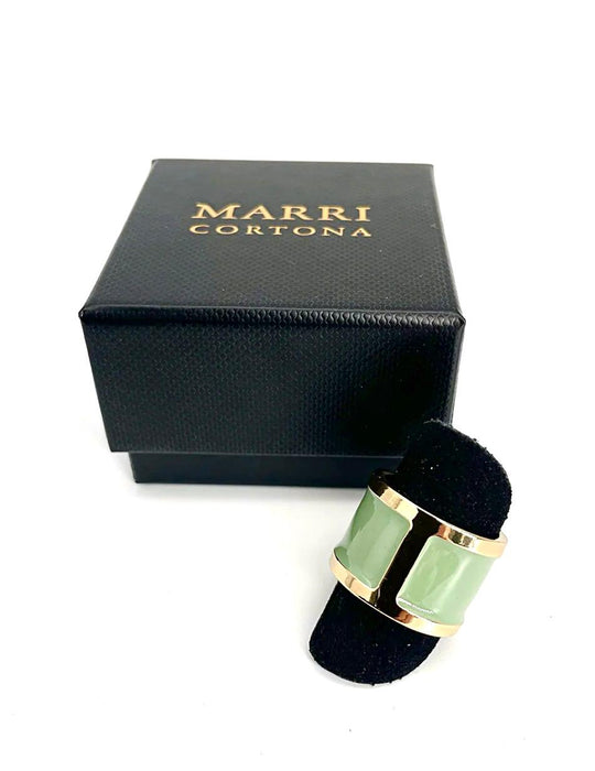 Anello smalto 'Menta'
