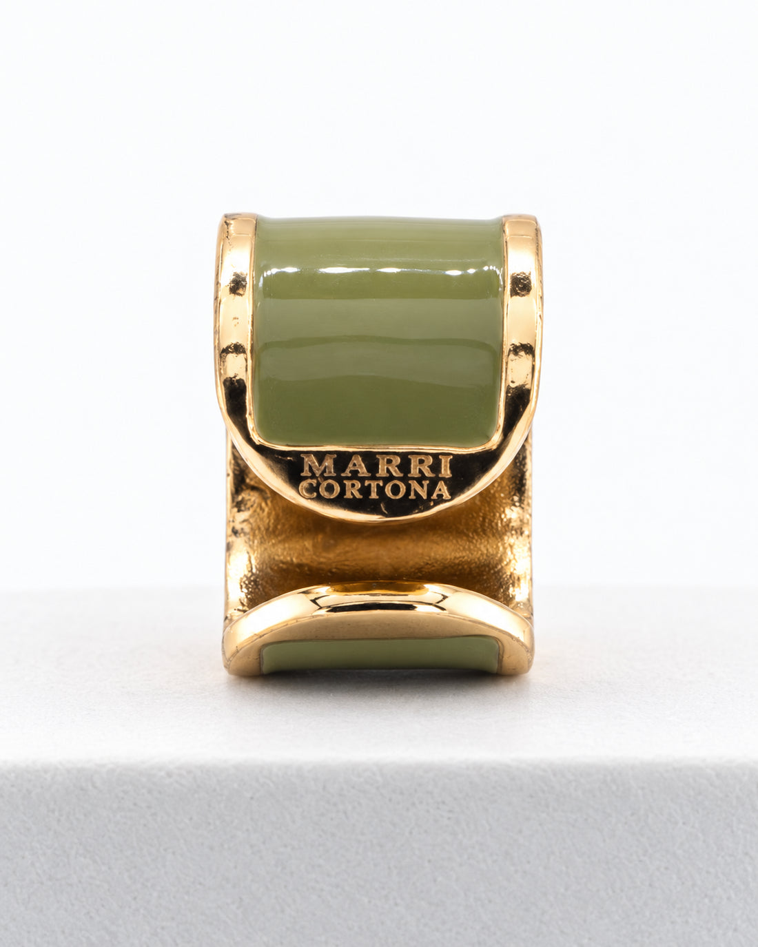 'Military Green' Enamel Ring