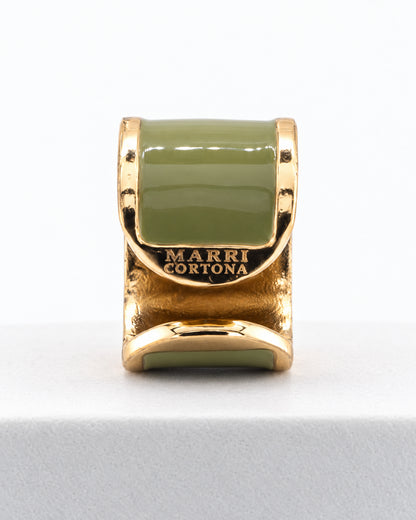 'Military Green' Enamel Ring