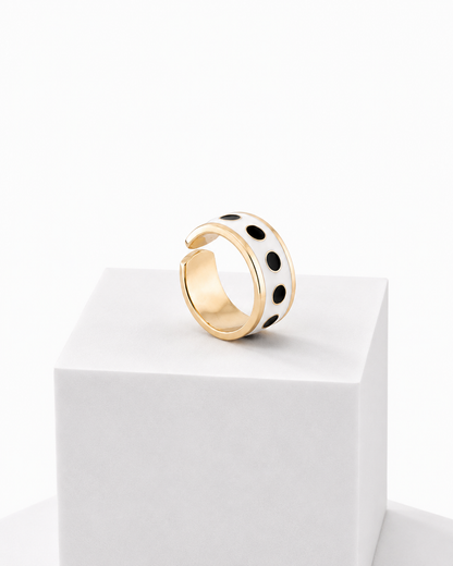 Anillo Black & White 1 cm de alto n.º 13