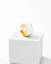 Anello Black & White h 1.5 cm Puntini