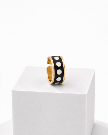 Anillo Black & White h 1 cm n.º 12