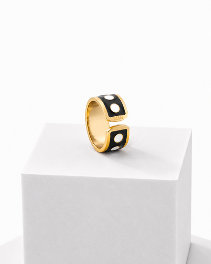 Anillo Black & White h 1 cm n.º 12