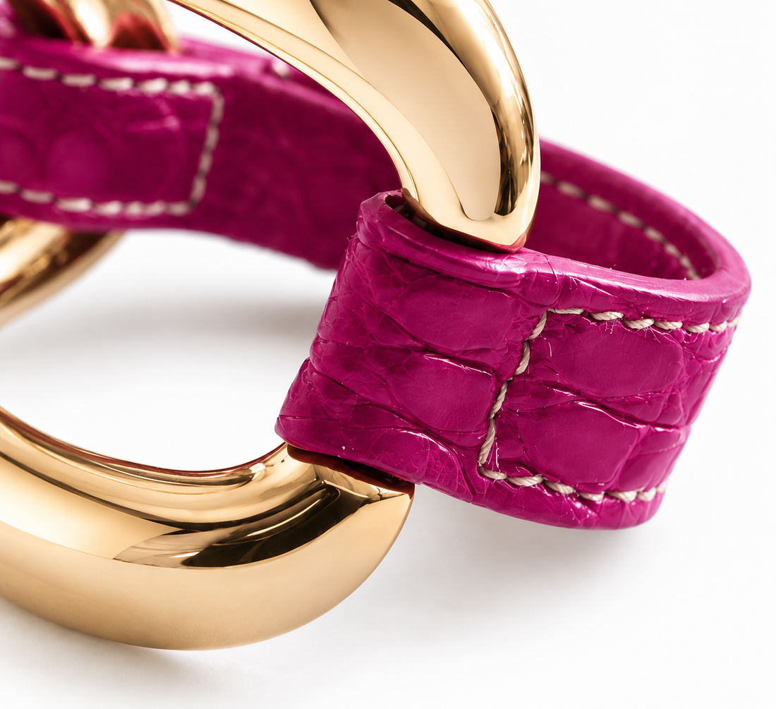 Pulsera de aligátor «Geranio»
