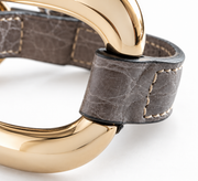 "Stone Grey" Alligator Strap