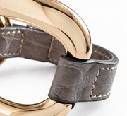 "Stone Grey" Alligator Strap