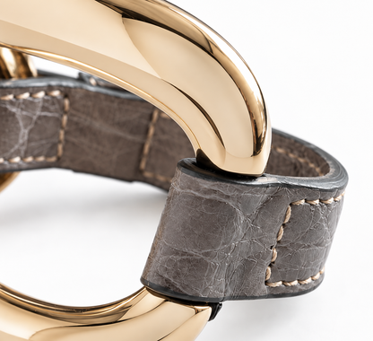 "Stone Grey" Alligator Strap