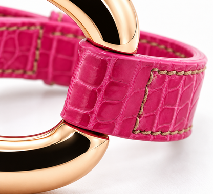 Alligator bracelet 'Pink Valentino'