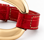 'Lacquer Red' Alligator Bracelet