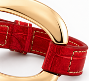 'Lacquer Red' Alligator Bracelet