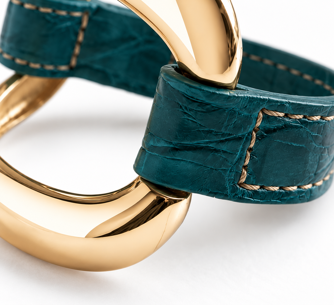 Alligator Bracelet 'Petrolio'