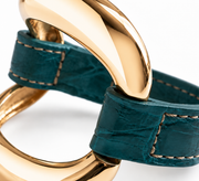 Alligator Bracelet 'Petrolio'