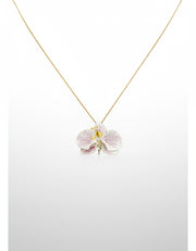 Handcrafted in Tuscany, the Marri Cortona Orchidea Necklace in 18k gold bronze captures the orchid’s grace — elegant, hand-enameled, and timelessly Italian.