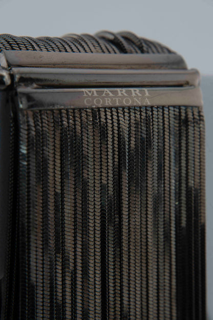 Handcrafted in Tuscany, MarriCortona Voilà Bracelet in 18k gold-plated bronze exudes movement, elegance, and bold Italian contemporary style.