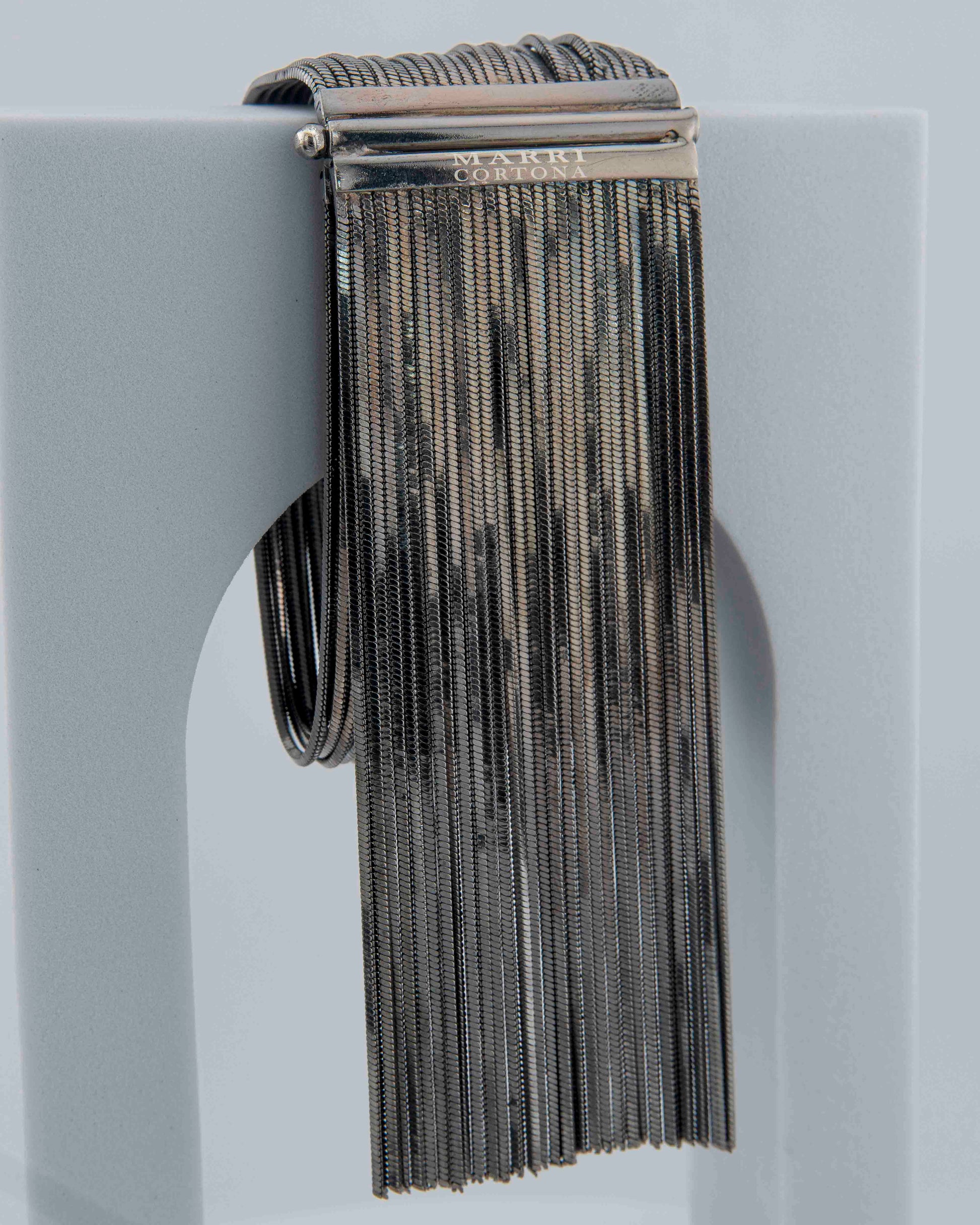 Handcrafted in Tuscany, MarriCortona Voilà Bracelet in 18k gold-plated bronze exudes movement, elegance, and bold Italian contemporary style.