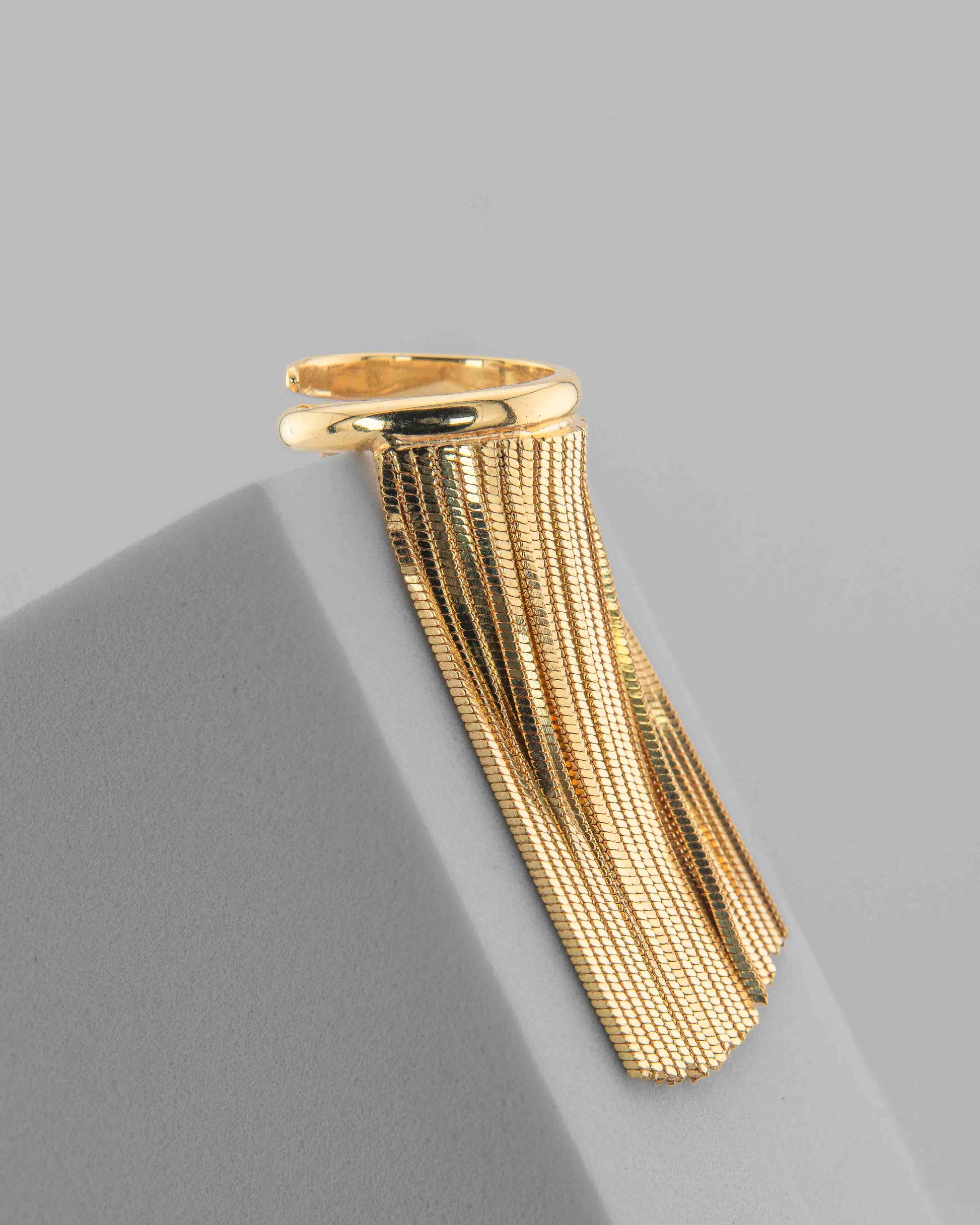 Handcrafted in Tuscany, the MarriCortona Voilà Ring in bronze 18k gold plated blends bold design and elegance — a statement of modern Italian artistry and allure.