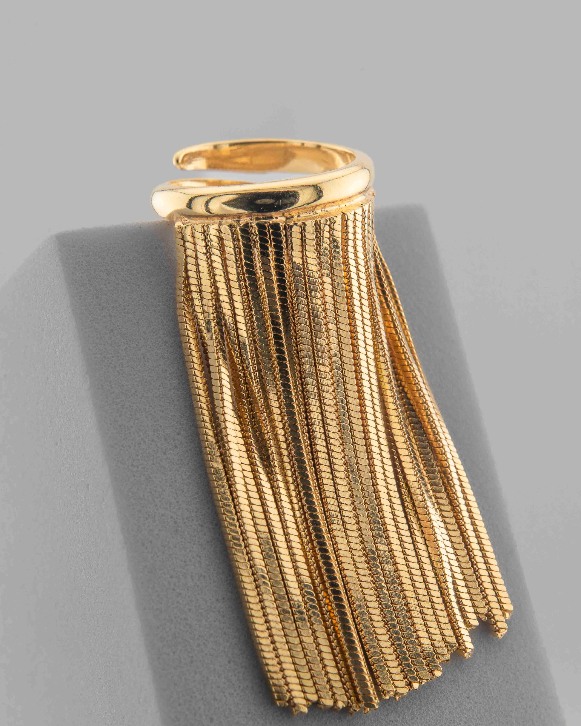 Handcrafted in Tuscany, the MarriCortona Voilà Ring in bronze 18k gold plated blends bold design and elegance — a statement of modern Italian artistry and allure.