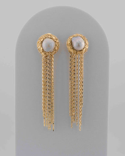 'Medusa' earrings with pearl