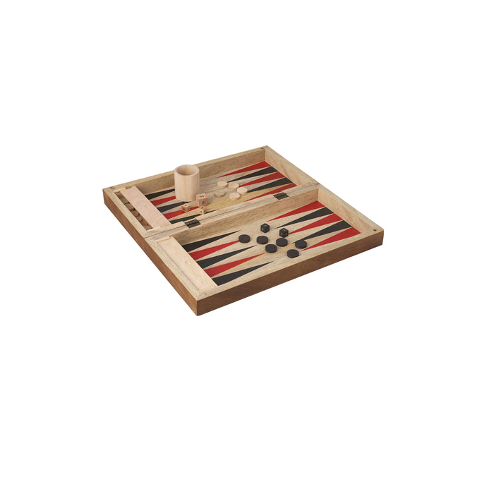 Gioco da tavolo, backgammon, in legno