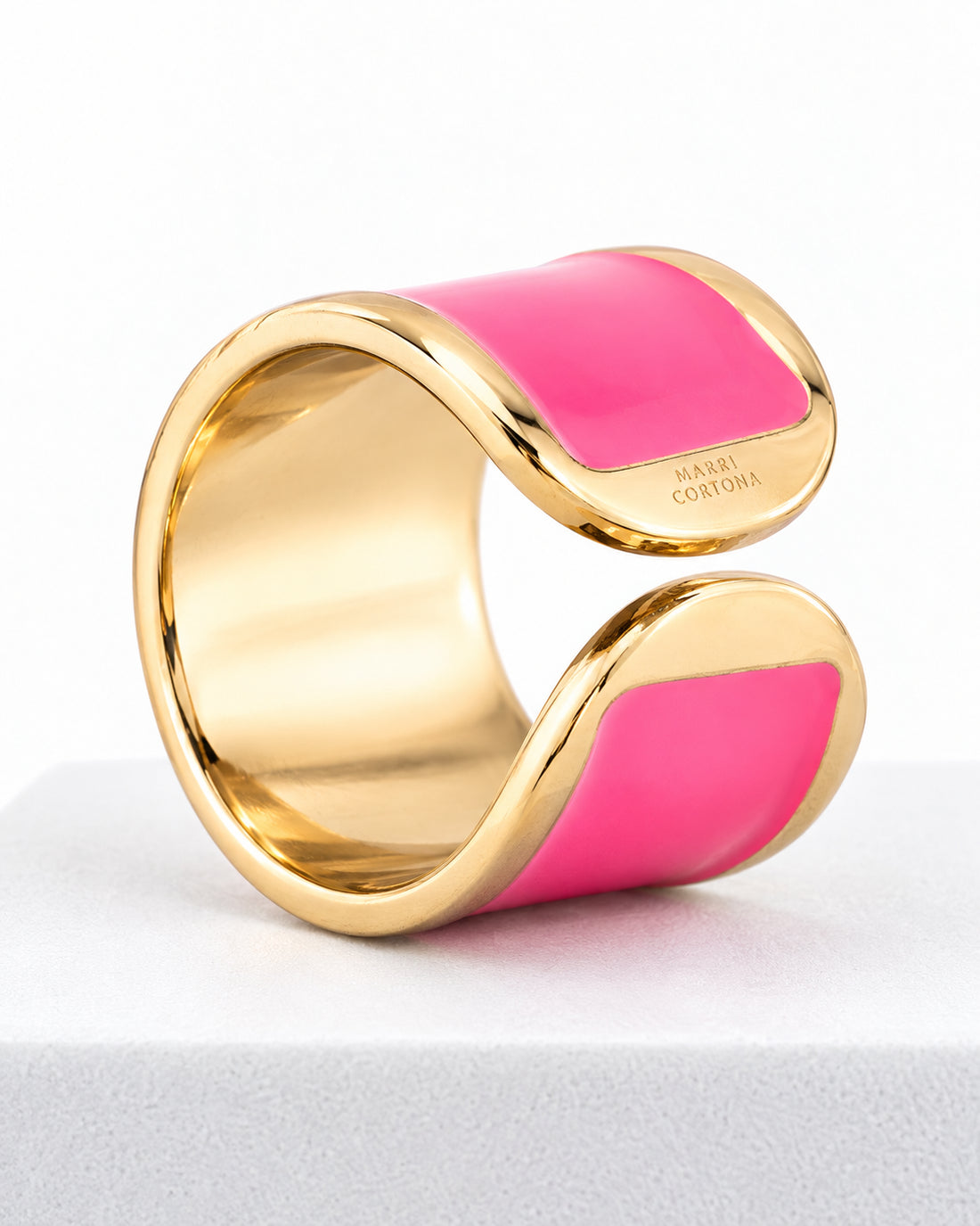 Anillo de esmalte 'Rosa Valentino'