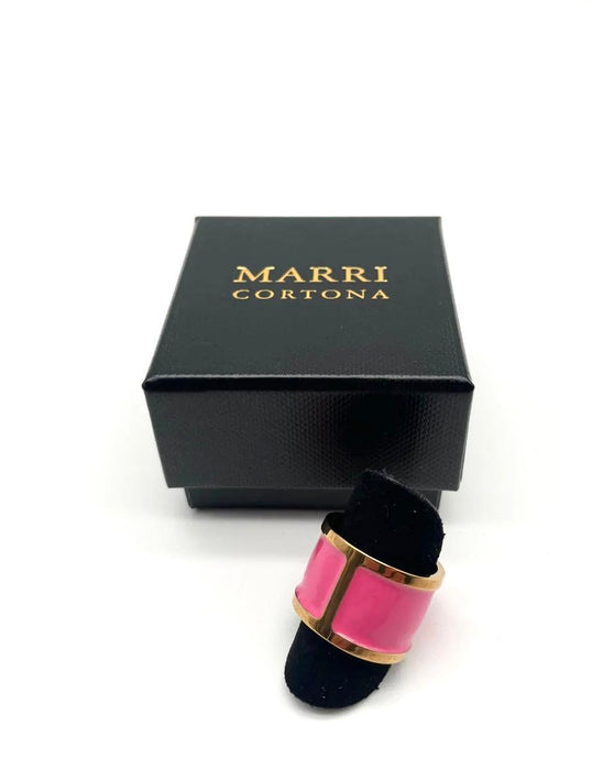 Anello smalto Pink 'Valentino'