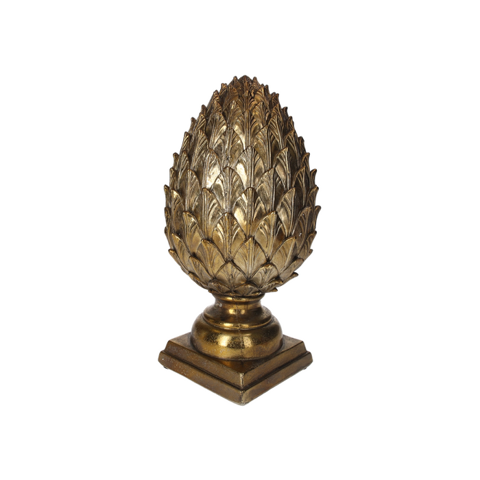 Decorative resin pine cone