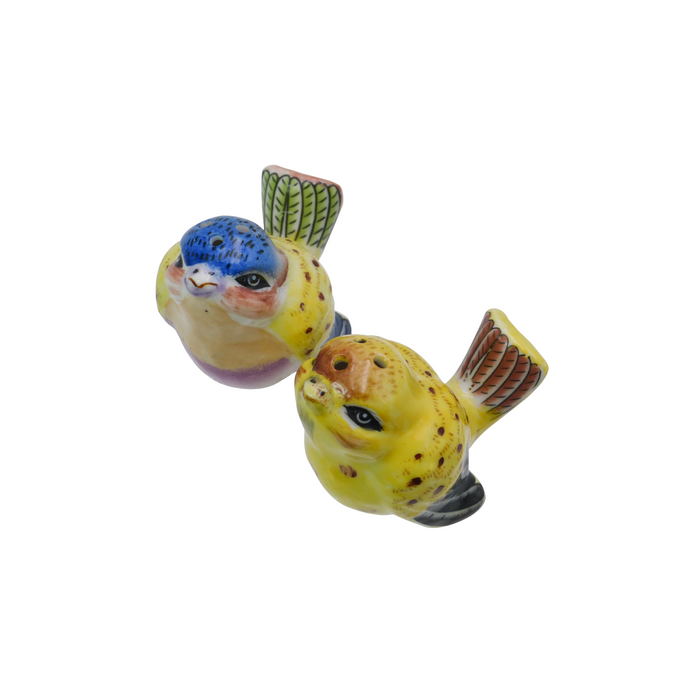 Sale e pepe coppia uccellini in ceramica