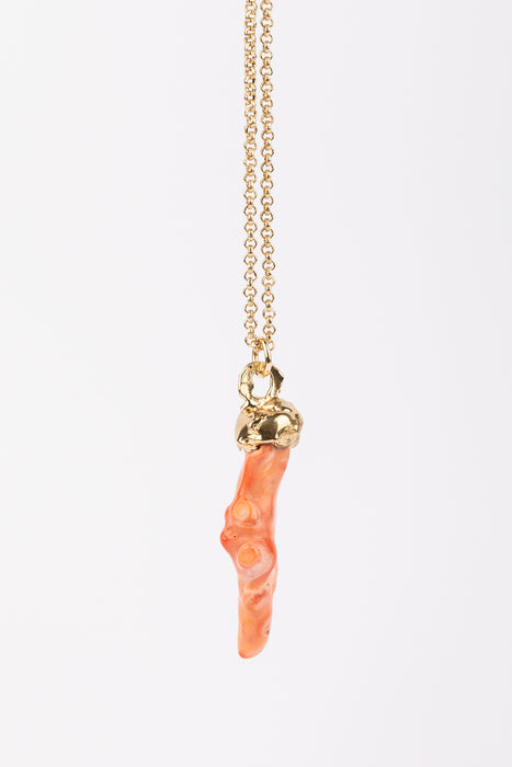 Medusa pendant necklace with coral size S