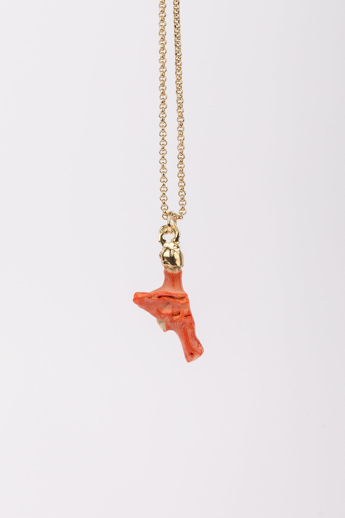 Medusa pendant necklace with coral size S
