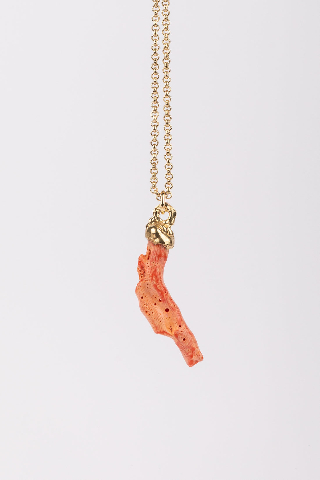 Collar colgante Medusa con Coral talla S