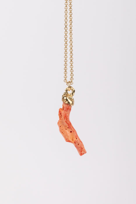 Medusa pendant necklace with coral size S