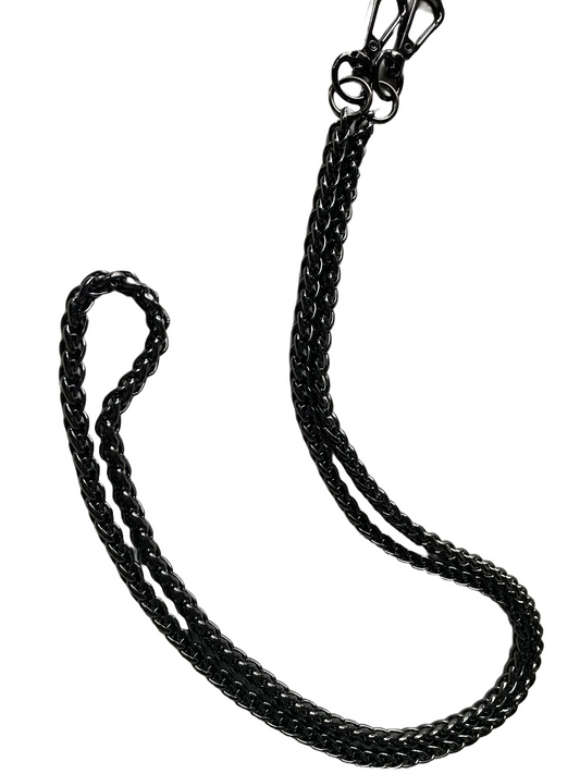 Tracolla con maglie a catena in oro nero