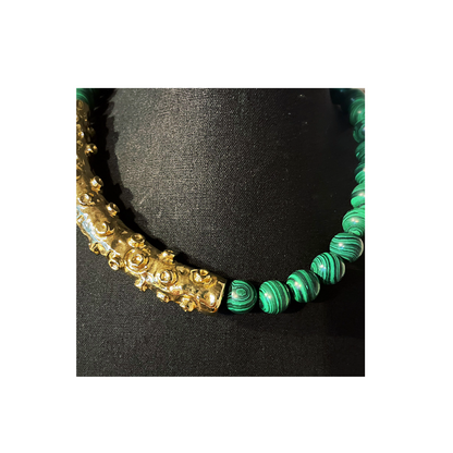 Collana Octopus con malachite