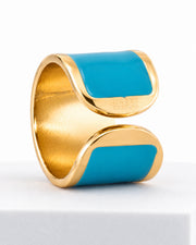 Turquoise Enamel Ring