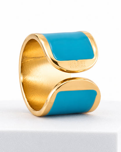 Turquoise Enamel Ring