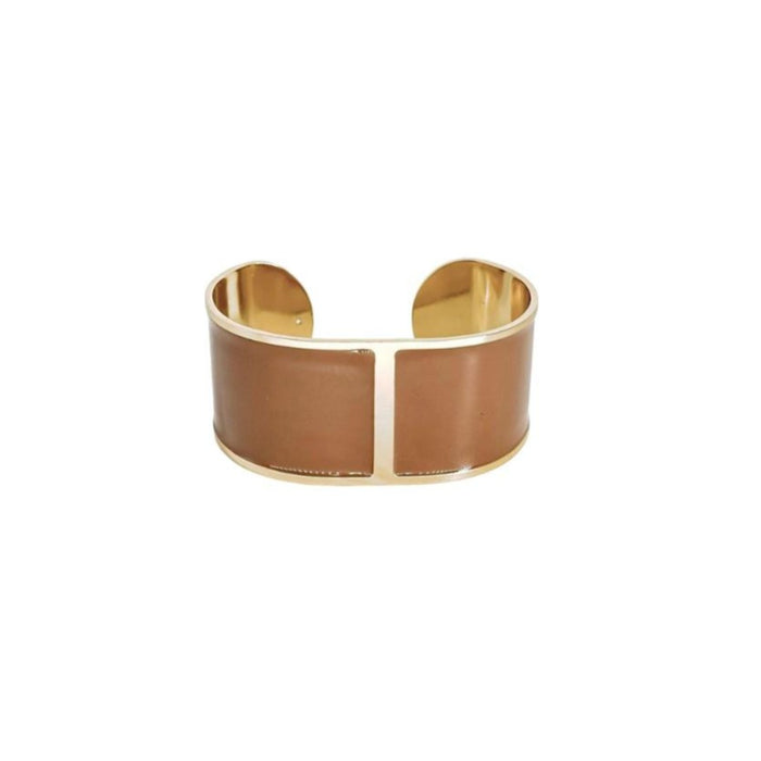 Enamel bracelet L mm 30 'Milk and Coffee'