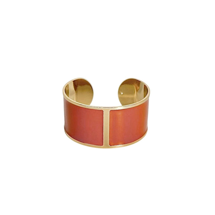Enamel bracelet L mm 30 'Terracotta'