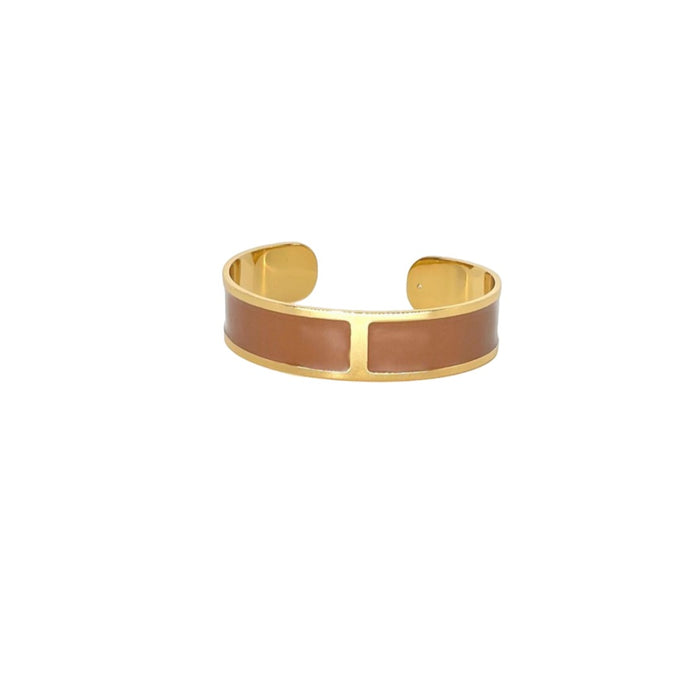 Enamel bracelet M mm 15 'Milk and Coffee'