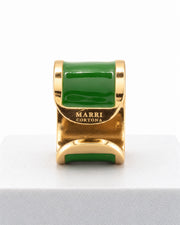 'Verde Aloe' enamel ring