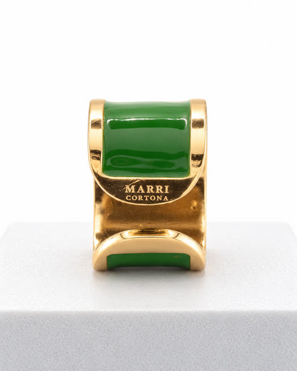 'Verde Aloe' enamel ring