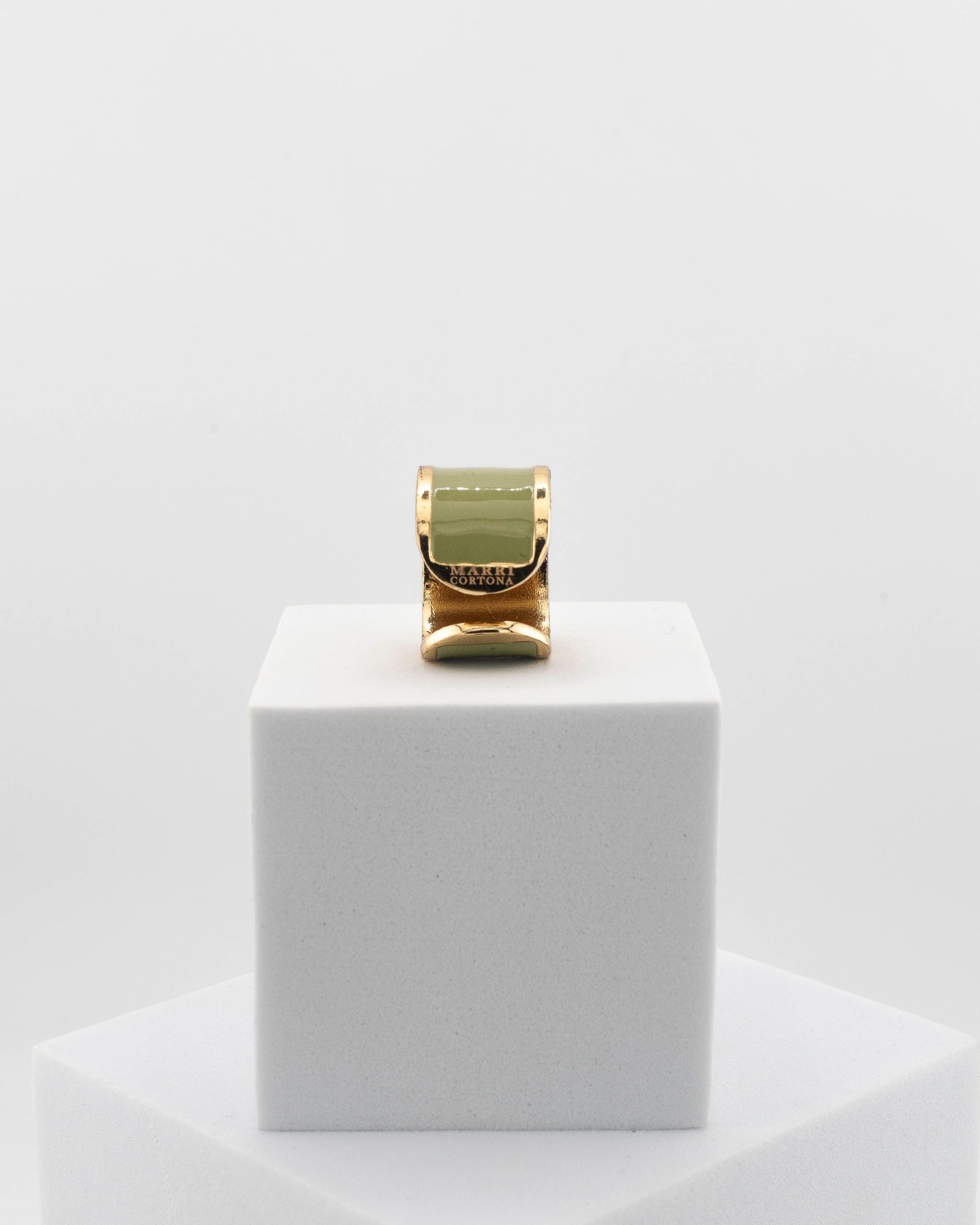 Handcrafted in Tuscany, the MarriCortona Smalto Rings combine 18k gold and hand-painted enamel — vibrant, refined, and authentically Made in Italy.