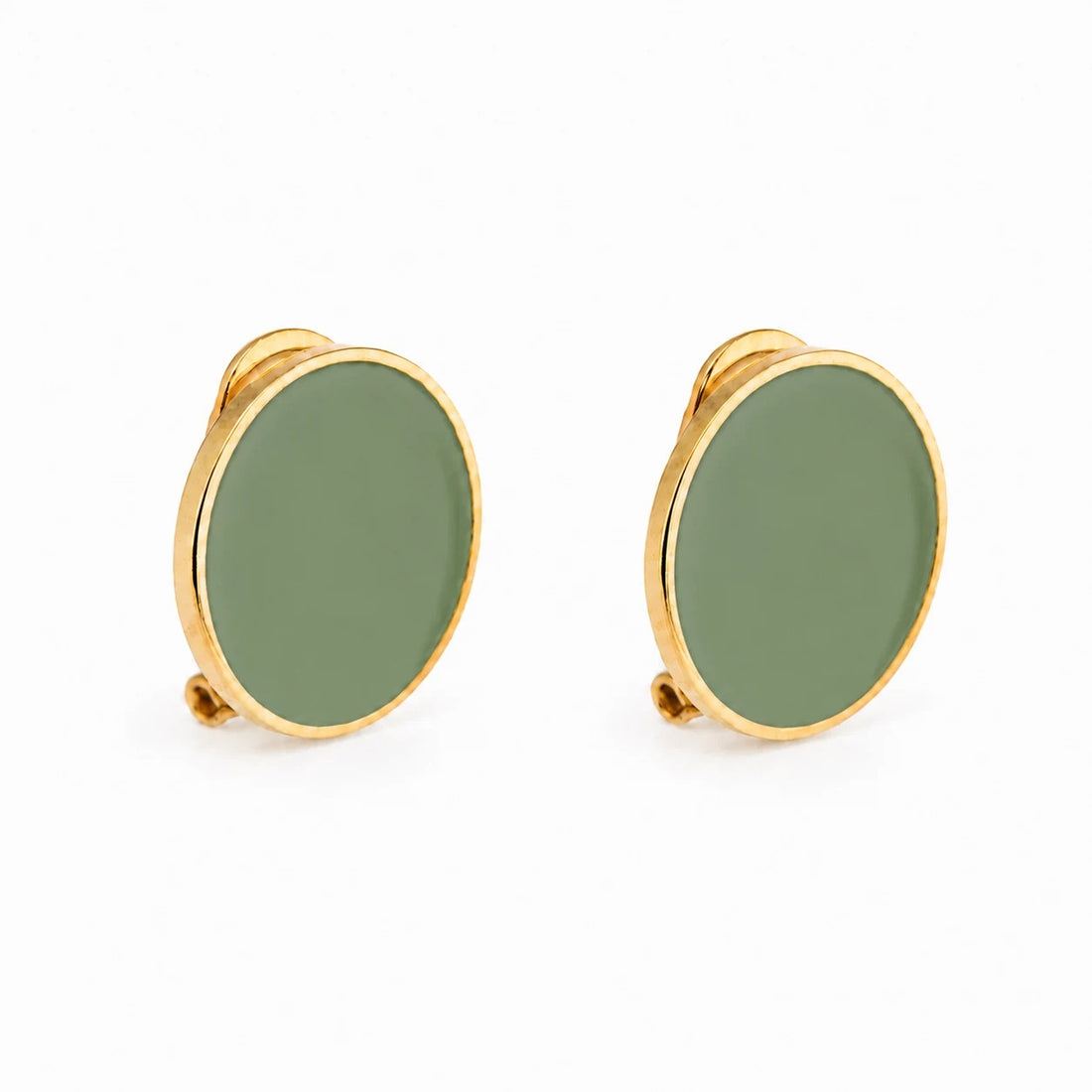 Orecchini smalto 'Verde Menta'