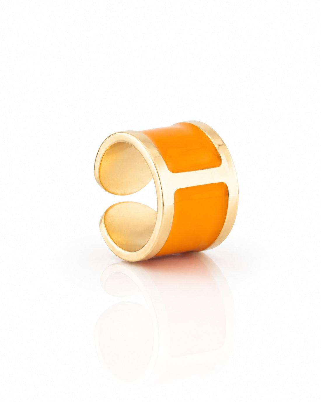 Anello smalto  'Giallo Kako'
