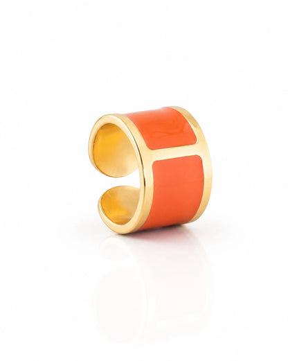 Anillo esmaltado 'Follaje'