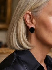 'Black' Enamel Earrings