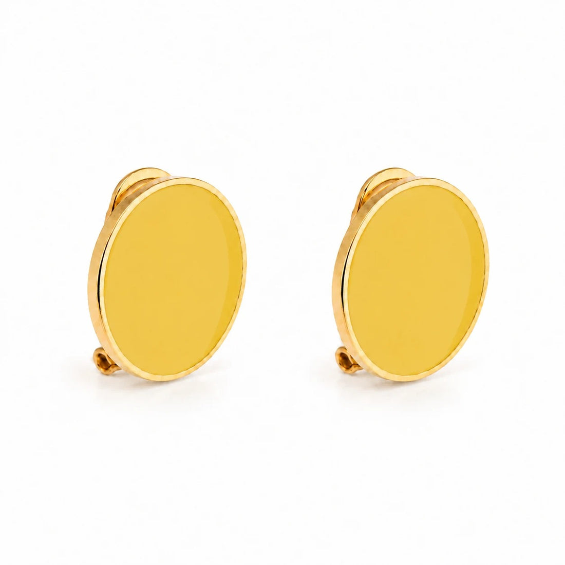 Orecchini smalto Giallo Zafferano
