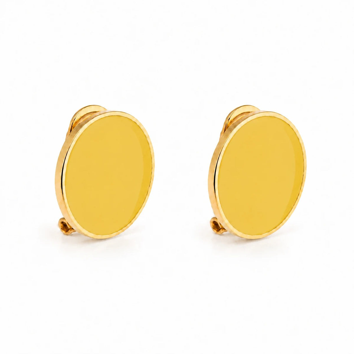 Orecchini smalto Giallo Zafferano